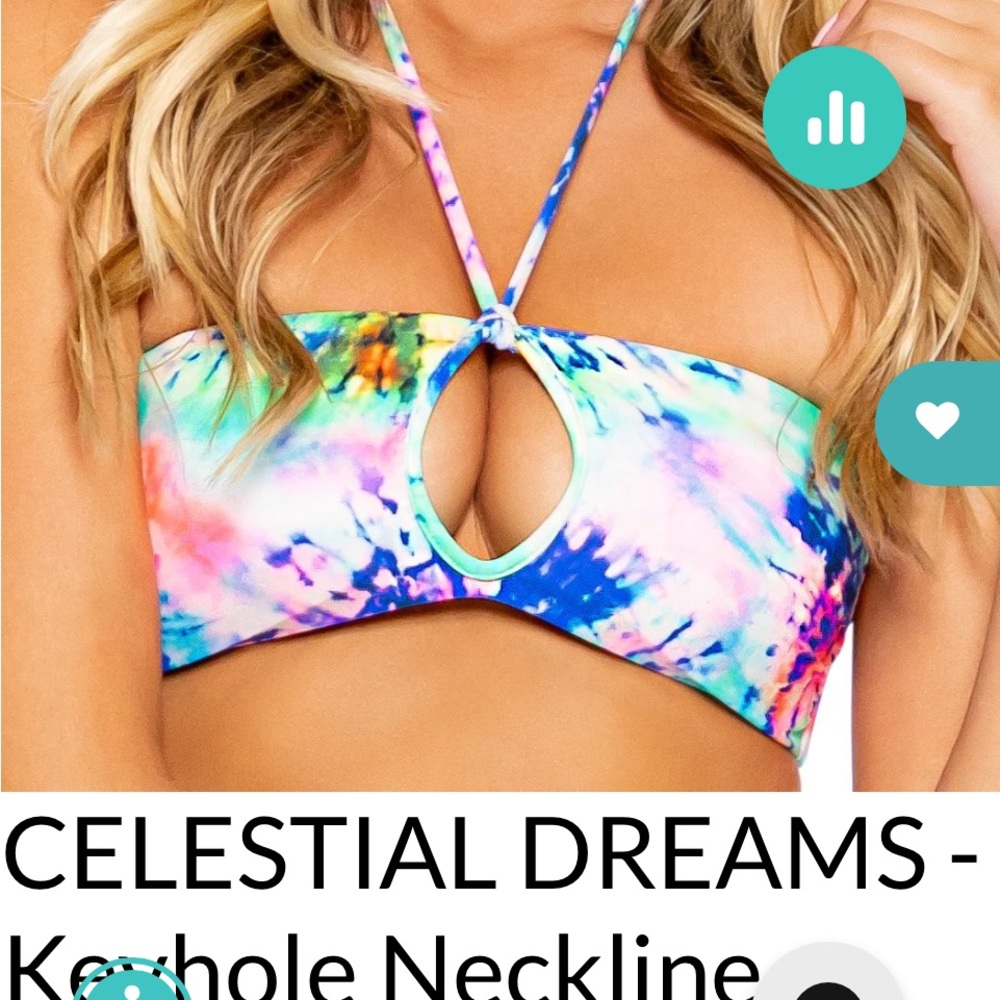 Luli Fama Celestial Dreams Keyhole bikini top size small